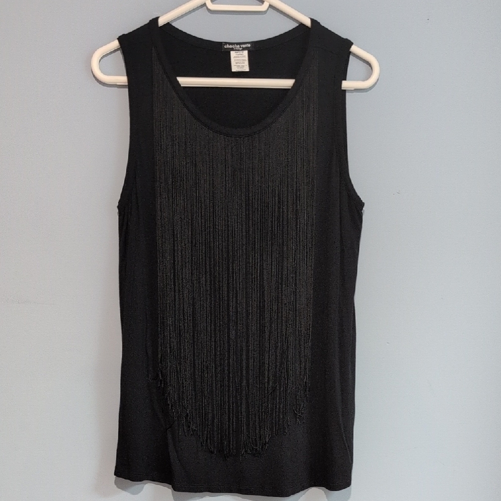 Cha Cha Vente Sleeves Top Black Size XL
